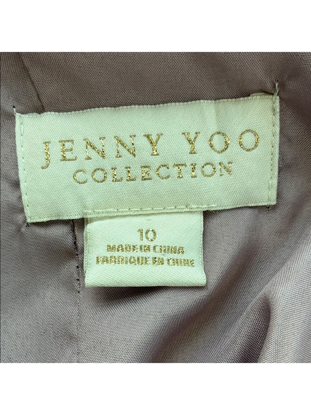 Jenny Yoo Madelyn Long Gown Sleeveless Cowl Neck Deep V Back Lavender Dress 10 - Picture 9 of 10
